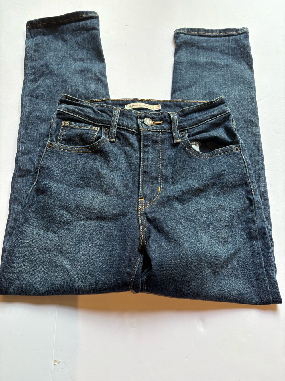 Levi's 724 Jr. Women’s Blue Hi Rise Straight Jeans Size 26
